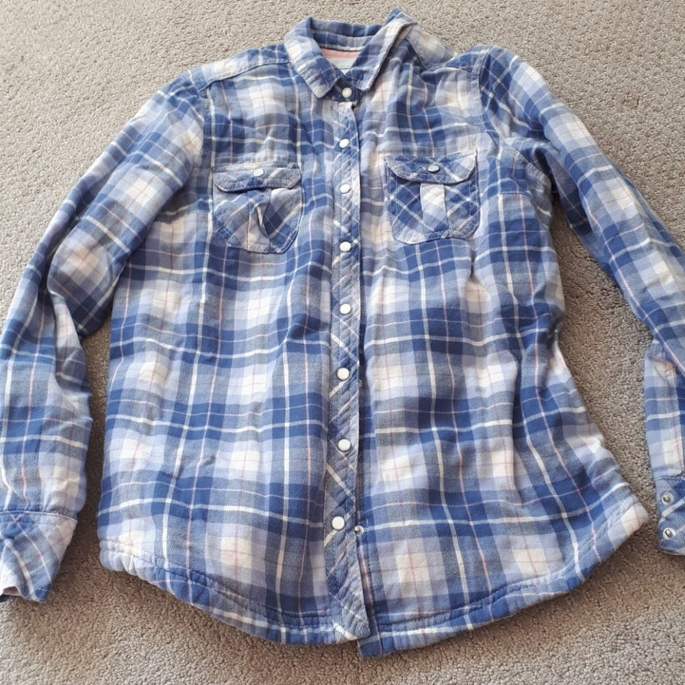 Plaid flannel lined shirt BC Clothing